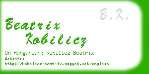 beatrix kobilicz business card